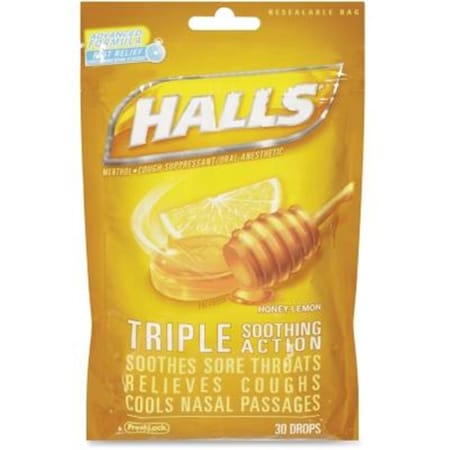 Cadbury Cough Reliever for Sore Throat, Cough, Nasal Congestion - Honey Lemon - 30 Piece, Yellow CA464770